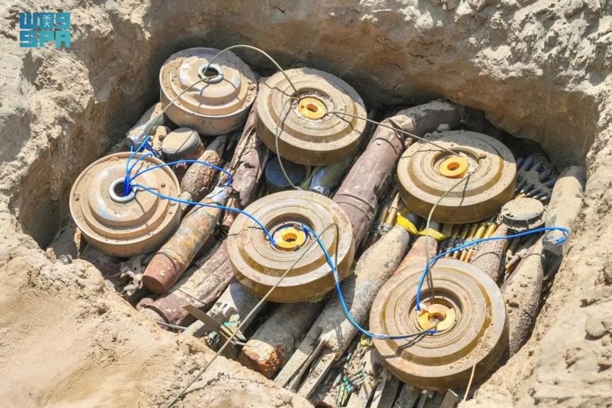 مركز الملك سلمان للإغاثة ينتزع 1.839 لغمًا عبر مشروع ”مسام” في اليمن خلال أسبوع