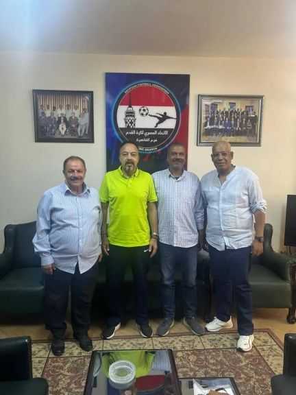 ك/ محمد حشيش المدير التنفيذي لكرة القدم بالقاهرة يستقبل محمد جلال المدير التنفيذي ل الحضارات